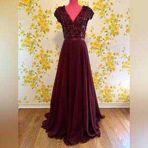 Burgundy Maxi Gown size Medium